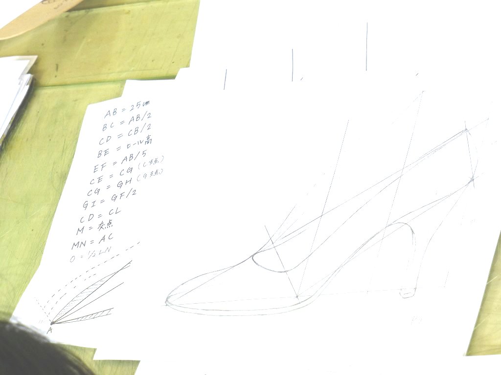 見ていて面白かった点はデザイン画は感性で書かれているものではなく、厳密に数値化されている、という点ですね。